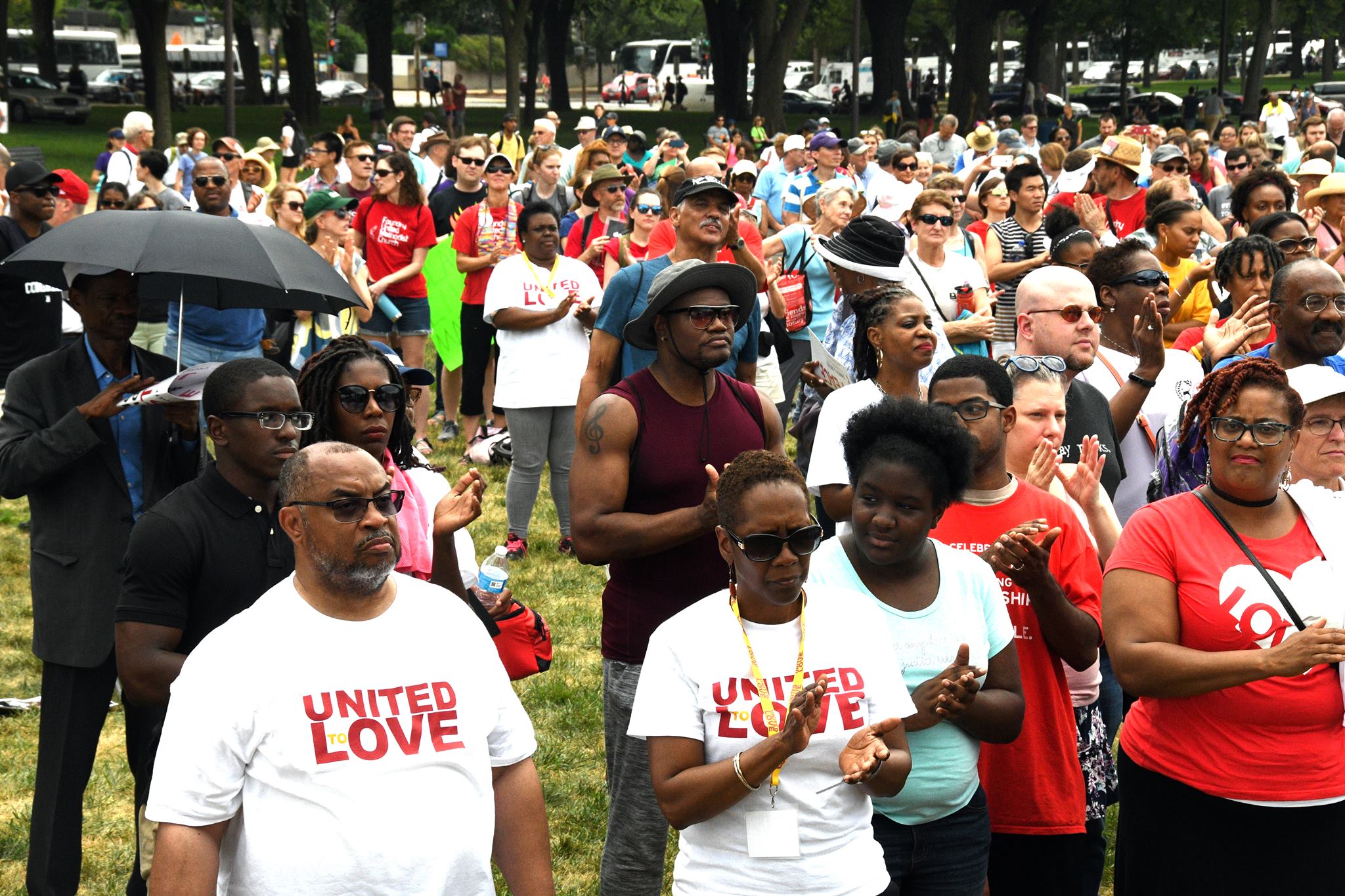 The crowd at the United to Love Rally
